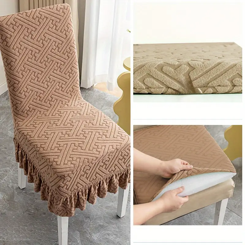 Jacquard Velvet Chair Cover